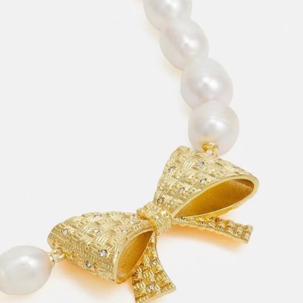 Kate Spade Wrapped In A Bow Pearl Necklace NEW - Picture 5 of 5